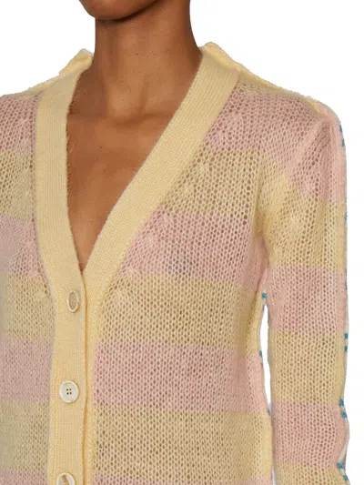 Marni Multicolor Mohair And Wool Cardigan For Women