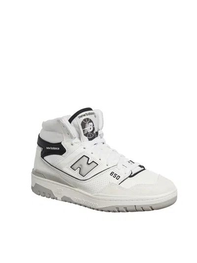 New Balance High-top Sneakers With Perforated Detailing In White