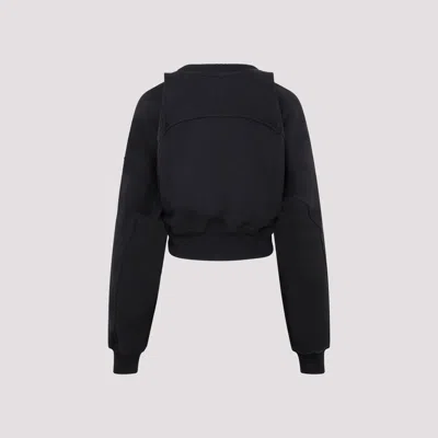 Off-white Cotton Sweatshirt With Frontal Logo