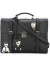 DOLCE & GABBANA Sicilian Men patch messenger bag,LAMBSKIN9%