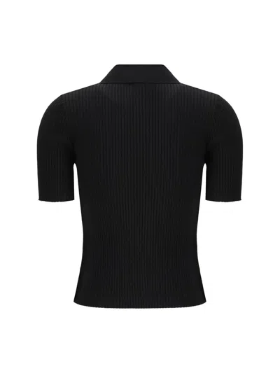Shop Courrèges Polo Shirts In Black