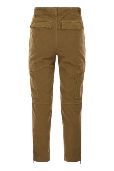 Dondup Velvet Cargo Pants - Eve In Brown
