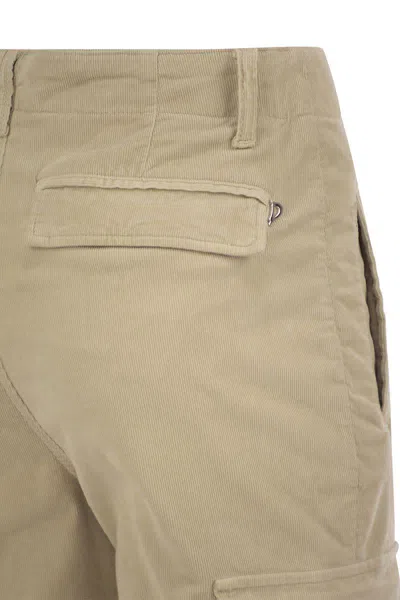 Dondup Velvet Cargo Pants - Eve In Beige