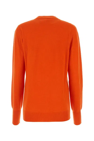 Jil Sander Sophisticated V-neck Wool Cardigan In 825