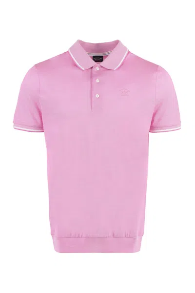 Paul & Shark Ribbed Polo Shirt Short Sleeves