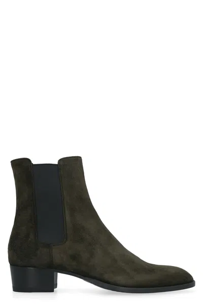 Saint Laurent Wyatt 40 Suede Chelsea Boot