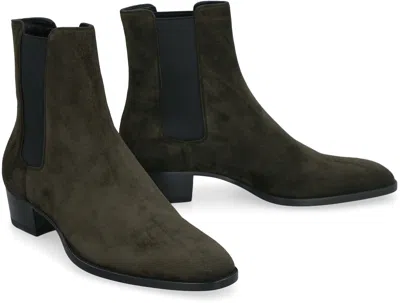 Saint Laurent Wyatt 40 Suede Chelsea Boot