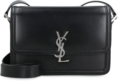 Saint Laurent Men's Solferino Logo Plaque Shoulder Bag
