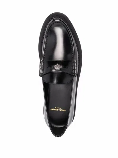Saint Laurent Multicolor Calf Skin Loafers For Men