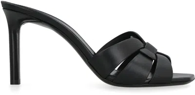 Saint Laurent Tribute Embossed Croc Mules