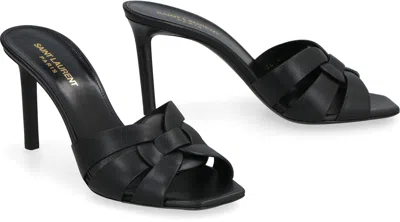 Saint Laurent Tribute Embossed Croc Mules