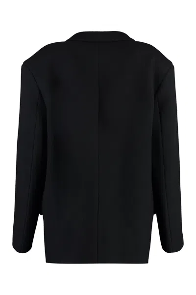 Attico Black Wool Short Jacket For Women