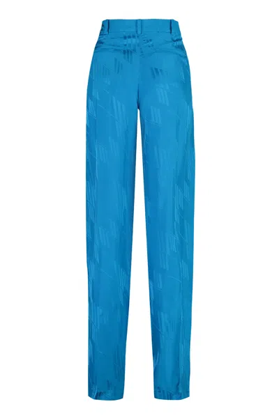 Attico Jagger High Waist Stretch Wool Trousers