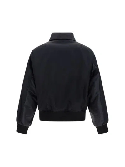 Valentino Nylon And Denim Bomber Jacket