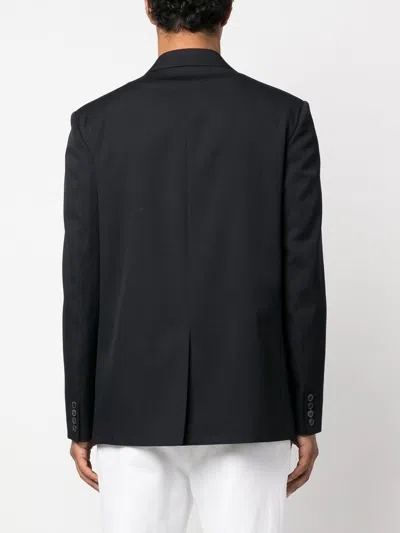 Valentino Navy Double-breasted Jacket For Men In Ss23 Collection