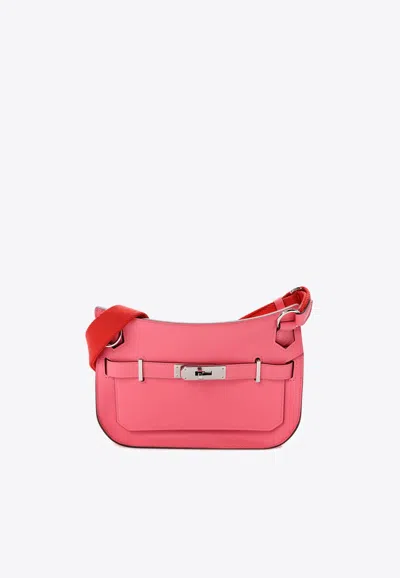 Hermes Mini Jypsiere In Rose Azalee Evercolor Leather With Palladium Hardware In Rose Azalee