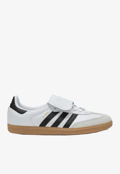 Adidas Originals Adidas Men's White Core Black Gold Me Sambae Suede And Leather Low-top Trainers In White