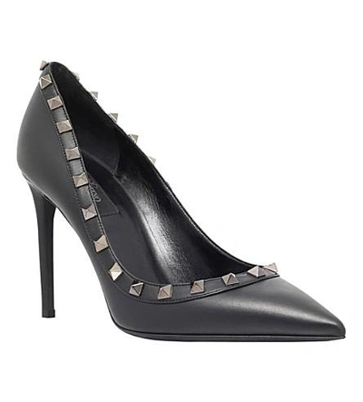 Shop Valentino So Noir 100 Leather Pumps In Black