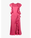 ALEXANDER MCQUEEN Cascading Ruffle Midi Dress