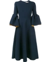 Roksanda 'yasmin' Lantern Sleeve Textured Dress