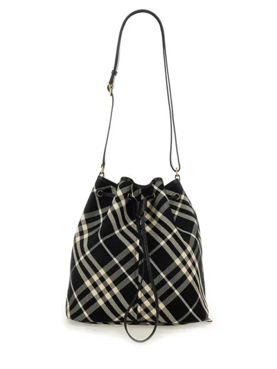 Burberry Medium Check Bucket Bag In Multicolour