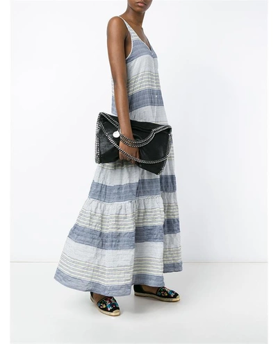 Shop Lisa Marie Fernandez Sleeveless Stripe Midi Dress