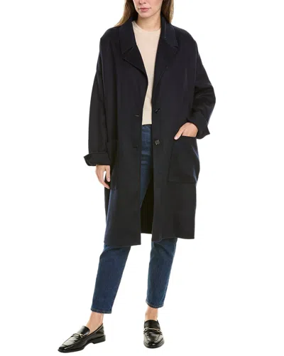 Hugo Boss Cattina Wool-blend Coat In Blue