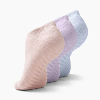 Gripjoy Women's Low Cut Socks With Grips (pack Of 3) In Multi