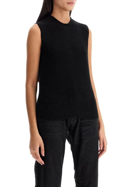 Guest In Residence Tailored Cashmere Vest In Black