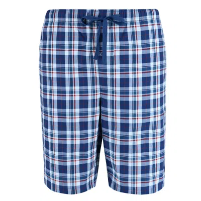 Hanes Men's Woven Cotton Pajama Sleep Shorts In Blue