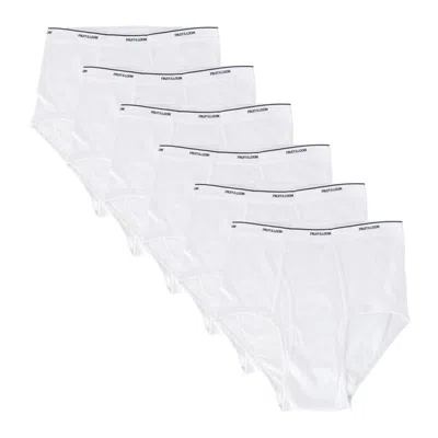 Fruit Of The Loom Men's Big And Tall Cotton Briefs (6 Pack) In White