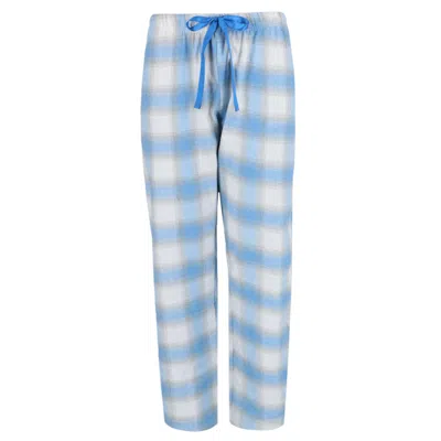 Bottoms Out Women's Plaid Flannel Open Bottom Pants In Blue