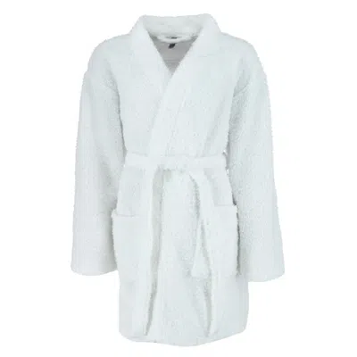 Pj Couture Women's Metallic Glitter Komono Plush Robe In White