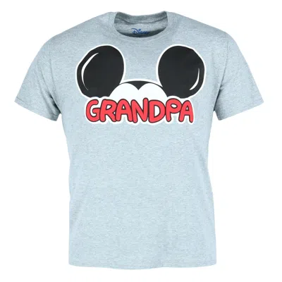 Jerry Leigh Men's Mickey Mouse Grandpa Family T-shirt In Grey