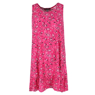 5 More Minutes Women's Paisley Sleeveless Sleep Gown In Pink
