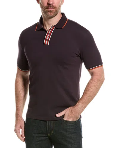 Ps By Paul Smith Striped Polo Shirt In Purple