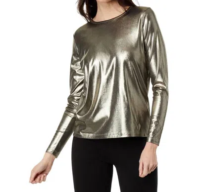 Elliott Lauren Glimmer Top In Gold In Multi