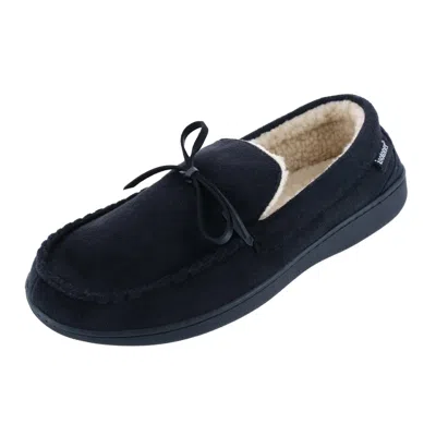 Isotoner Men's Microsuede Nigel Moccasin Slipper In Black