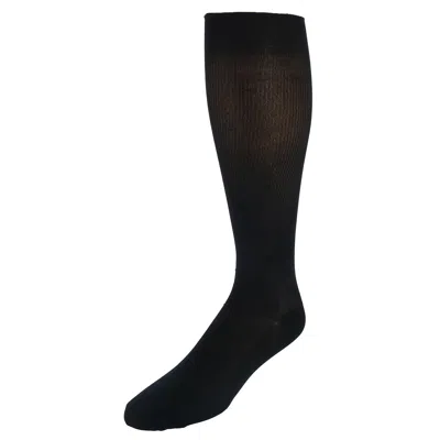 Jefferies Socks Men's Ribbed Dress Over The Calf Socks In Black