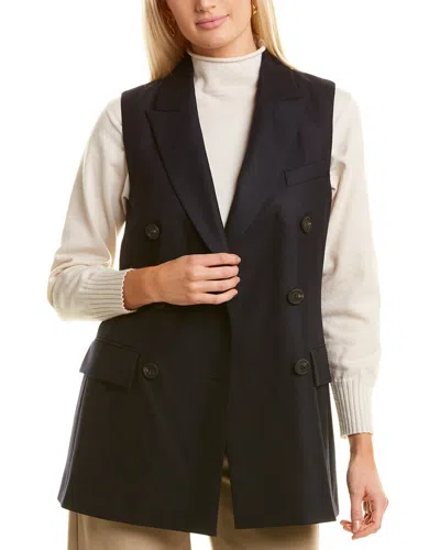 Shop Peserico Wool-blend Waistcoat In Beige