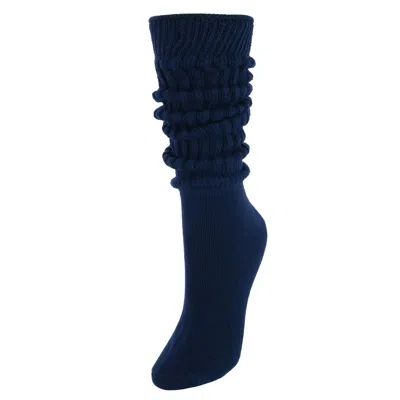 Ctm Women's Super Soft Heavy Slouch Socks (1 Pair) In Blue