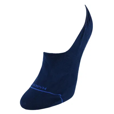 Marcoliani Women's Pima Cotton Solid Invisible Touch Sock Liners In Blue