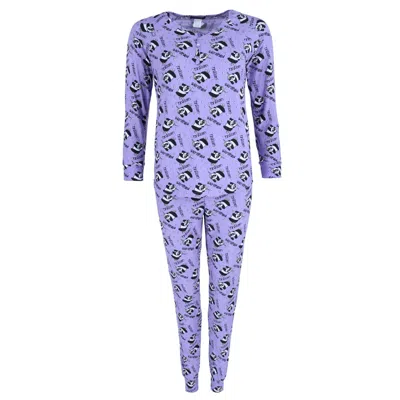 Grumpy & Gorgeous Women's Plus Size Panda Pajama Jogger Set In Purple