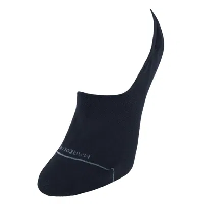 Marcoliani Women's Pima Cotton Solid Invisible Touch Sock Liners In Black