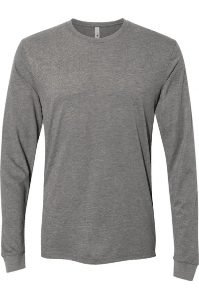 Next Level Unisex Sueded Long Sleeve T-shirt In Grey