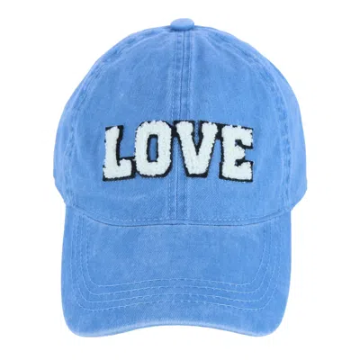 David & Young Women's Chenille Love Lettered Baseball Cap Hat In Multi