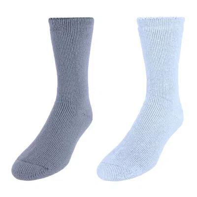 Dr. Scholl's Men's Ultimate Cozy Gripper Crew Slipper Socks (2 Pack) In Grey