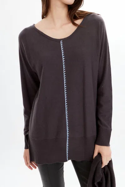 Orly Detachable Cowl Neck Sweater In Onyx In Black