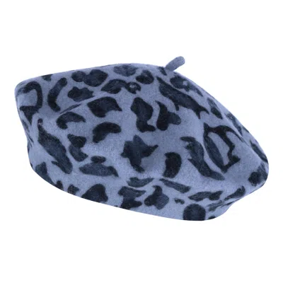 Angela & William Women's French Leopard Print Wool Beret Hat In Multi