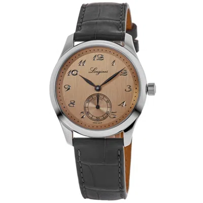 Longines Master Collection Automatic 38.5mm Salmon Dial Leather Strap Men's Watch In Multi
